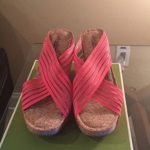 Lucky Brand Shoes - Lucky Brand Pink Wedges sz 9.5 Lucky Brand Shoes - Lucky Brand Pink Wedges sz 9.5